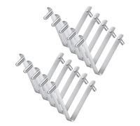 Lot de 10 clips de brosse de piscine, raccords d'écumoire en acier inoxydable, clips à double broche en forme de V, conception résistante à la rouille pour le nettoyage des murs de piscines, bassins