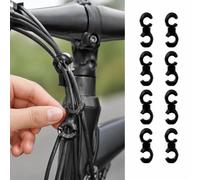 Lot de 10 clips de câble de vélo 2 x 0,78 x 0,47 cm, guide de tuyau de | 10 clips de câble de vélo en plastique léger pour organiser le boîtier de câble de frein et de changement de vitesse sur les
