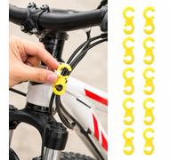 Lot de 10 clips de câble de vélo 2 x 0,78 x 0,47 cm, guide de tuyau de | 10 clips de câble de vélo en plastique léger pour organiser le boîtier de câble de frein et de changement de vitesse sur les