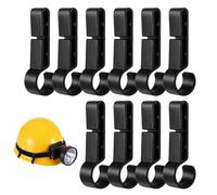 Lot de 10 clips de casque de phare, clips lumineux pour casque de montagne, pinces de phare légères, pinces de lumière pour différents phares, chapeaux rigides, crochets de casque, phares pour murs
