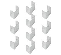 Lot de 10 clips de clôture galvanisés robustes de tailles multiples qui ne rouillent pas pour une installation sécurisée du panneau, accessoires de clôture résistants aux chocs