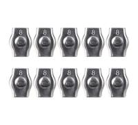 Lot de 10 clips de fixation en acier inoxydable haute résistance pour câbles simples/doubles