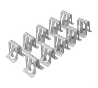 Lot de 10 clips de fixation en métal pour tableau de bord de voiture - Fixation de console centrale - Garniture intérieure automobile - Support de câble de véhicule