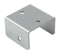 Lot de 10 clips de fixation galvanisés pour panneaux de clôture 32 mm-50 mm en acier pour poteaux en bois sécurisés pour installation de clôtures de jardin, argent (35 mm)