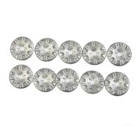 Lot de 10 clips de fixation pour rondelle à ressort en métal, protection thermique, dessous de plateau et garniture d'isolation du corps - Tête de 30 mm, compatible avec