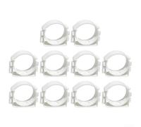 Lot de 10 clips de fixation ronds en polyéthylène pour conduit de ventilation avec compatibilité pour tuyaux de 75 mm et 110 mm (75 tubes)