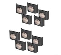 Lot de 10 clips de jonction noirs pour grille de grille - Pour panneaux de grille métallique de 3 à 6 mm d'épaisseur - Clips muraux robustes
