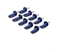 Lot de 10 clips de libération d'appât pour pêche en mer pour Splash Down Solo Crochet Support compatible avec les tailles 6/0 et Varivas 8/0 Bleu ABS et acier