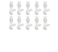 Lot de 10 clips de lumière de Noël pour gouttières et bardeaux, cintres tout-en-un en ABS résistants aux UV pour toit, lampe, jardin, décoration d'intérieur