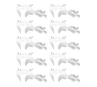 Lot de 10 clips de lumière de vacances - Supports de bardeaux extérieurs résistants aux intempéries | Angle réglable, support de lampe durable pour arbre de maison, avant-toit, revêtement et litières