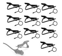 Lot de 10 clips de microphone en métal pour gestion des câbles de micro cravate avec support de serrage conçu pour la stabilité dans la prise de parole en public ou l'enregistrement (B)