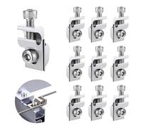 Lot de 10 clips de mise à la terre pour panneau solaire - Pince de mise à la terre pour module PV - Support de panneau solaire en aluminium PV - Installation solaire pour toit, centrale de balcon