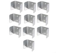 Lot de 10 clips de panneau de clôture en acier galvanisé conçus pour une prise sûre sur treillis et poteaux en bois compatibles avec les panneaux de 32 mm à 50 mm (50 mm)