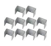 Lot de 10 clips de panneau de clôture en acier galvanisé pour une fixation solide et stable des treillis aux poteaux en bois compatibles avec les panneaux de 32 mm à 50 mm (35 mm)