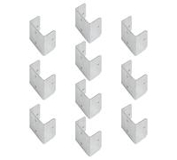 Lot de 10 clips de panneau en acier galvanisé sécurisés sans érosion - Plusieurs tailles - Coupe-vent - Pour poteaux de brique en bois - Clip de panneau de clôture galvanisé