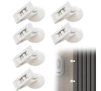 Lot de 10 clips de rideau de douche avec ventouse, protection contre les éclaboussures, il suffit d'appuyer sur le mur pour la maison, blanc