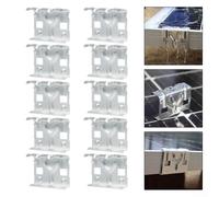 Lot de 10 clips de vidange pour panneau solaire conçus pour les modules de 30/35 mm, construction en alliage d'aluminium assurant la résistance aux intempéries et soutient l'optimisation de l'énergie