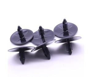 Lot de 10 clips d'isolation de capot en nylon noir W705002-S300 W705002S300 pour Ford Bronco Escape Expedition Explorer Lincoln Aviator Continental MKS MKT Mark LT Navigator pour Mercury Mariner Sable