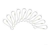 Lot de 10 clips en acier inoxydable pour fixation de drapeau à drisse sur mât ou taquet standard