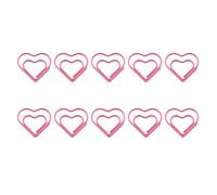 Lot de 10 clips en papier en forme de cœur, marque-pages, en métal, décoratif, pour bureau, école, maison, petit porte-cœur coloré