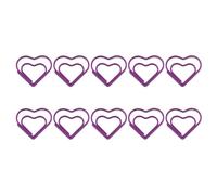 Lot de 10 clips en papier en forme de cœur, marque-pages, en métal, décoratif, pour bureau, école, maison, petit porte-cœur coloré