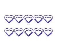 Lot de 10 clips en papier en forme de cœur, marque-pages, en métal, décoratif, pour bureau, école, maison, petit porte-cœur coloré
