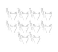Lot de 10 clips lumineux de Noël pour bardeaux extérieurs - Support de lumière robuste pour tuiles de toit, terrasse, maison, façade, décoration d'arbre, auvent