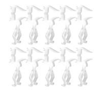 Lot de 10 clips lumineux de Noël pour guirlandes lumineuses LED - Pince d'éclairage robuste pour bardeaux de toit, sous-toit, charpente, revêtement mural, carrelage, clôture, terrasse, arbre