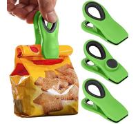 Lot de 10 clips magnétiques pour sachets alimentaires, pinces à frites, pinces à sachets pour le stockage des aliments avec fermeture hermétique pour sacs à pain, sacs à goûter et sacs alimentaires