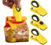 Lot de 10 clips magnétiques pour sachets alimentaires, pinces à frites, pinces à sachets pour le stockage des aliments avec fermeture hermétique pour sacs à pain, sacs à goûter et sacs alimentaires
