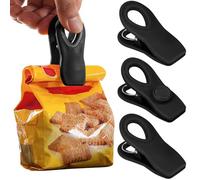 Lot de 10 clips magnétiques pour sachets alimentaires, pinces à frites, pinces à sachets pour le stockage des aliments avec fermeture hermétique pour sacs à pain, sacs à goûter et sacs alimentaires