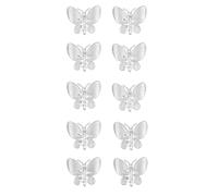 Lot de 10 clips pour grimpantes en forme de papillon et de , transparents, mignons clips de vigne - Convient pour l'extérieur, le jardin, la cour, l'intérieur, les pots de fleurs, etc