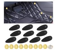 Lot de 10 clips pour tapis de sol de voiture, fixations de tapis de sol avec clous pentagrammes dorés, accessoires universels pour intérieur de voiture, camion, SUV