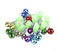 Lot de 10 cloches d'alarme de pêche pour canne à pêche avec anneau sonore portable et fort pour une réponse immédiate aux morsures de poisson (D)