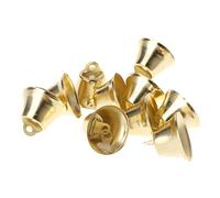 Lot de 10 cloches dorées pour loisirs créatifs, décoration d'intérieur, jouet éducatif pour perroquet