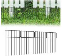 Lot De 10 Clôtures De Jardin, Barrières For Animaux For Chiens Et Lapins, Panneaux Métalliques Antirouille Sans Creuser, Bordure Décorative For Jardin, Terrasse, Paysage Extérieur