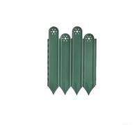 Lot de 10 clôtures de jardin pour cour et parterres de fleurs extérieurs, en matériau PP, système de connexion à fente permettant des dispositions et des formes personnalisées (vert)