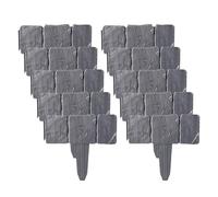Lot de 10 clôtures de jardin résistantes aux UV et aux intempéries | Petits panneaux de clôture de jardin d'extérieur pour terrasse, chemin, trottoir, pelouse, cour, paysage, herbe, parc