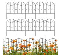 Lot de 10 clôtures temporaires pour animaux de compagnie, pelouse, terrasse, parterre de fleurs, jardin, aménagement paysager