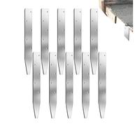 Lot de 10 clous à béton en forme de V résistants à la rouille avec trous | Clous en acier plat pour coffrage en béton | pour parterre de jardin, bordure de pelouse, aménagement paysager, limite de