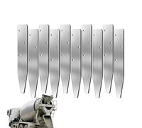 Lot de 10 clous à béton réutilisables en forme de V résistants à la rouille avec trous - Clous en acier plat pour coffrage en béton - Pour jardin, bordure de terrain, parterre de pelouse, etc