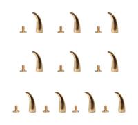 Lot de 10 clous à vis élégants en alliage pour ceinture, colliers et accessoires de mode, 6 pointed cones 12x1, Comme décrit, Comme décrit.