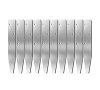 Lot de 10 clous de coffrage carrés pour béton armé - Réutilisables - En forme de V - Résistants à la rouille - Avec trous - Pour parterre de jardin, bordure de pelouse, aménagement paysager, sol