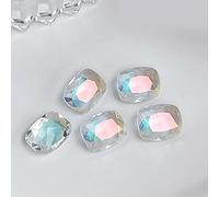 Lot de 10 clous d'oreilles de luxe pour ongles - Pierres précieuses - Artisanat de luxe - Diamants et cristaux