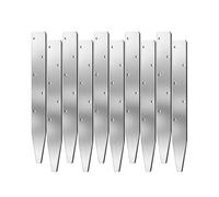 Lot de 10 clous en béton en forme de V réutilisables et résistants à la rouille avec trous, piquets en béton en métal massif pour jardin, pelouse, parterres et paysages