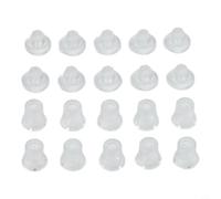 Lot de 10 clous publicitaires translucides en plastique pour verre - Fixation publicitaire avec design à vis en 14 x 14 mm et 20 x 20 mm pour panneaux d'affichage et présentations Transparent (14 x 14