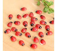 Lot de 10 coccinelles rouges pour maison de poupée, décoration de jardin, décoration tricotée pour débutants