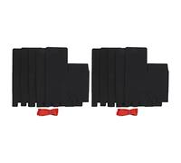 Lot de 10 coffrets x pour demoiselles d'honneur, en forme de Tetragonum, à faire soi-même, avec ruban, mats et recyclables, pour présentation de produits (Noir)