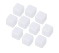 Lot de 10 coins carrés en acrylique à 6 côtés, outils de mathématiques blancs pour jeux de société éducatifs pour enfants, coin carré transparent