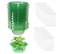 Lot de 10 colliers anti-escargots renforcés pour potager avec 10 filets de protection - Répulsif sans produits chimiques pour la salade, le chou et les plantes - Barrière réutilisable